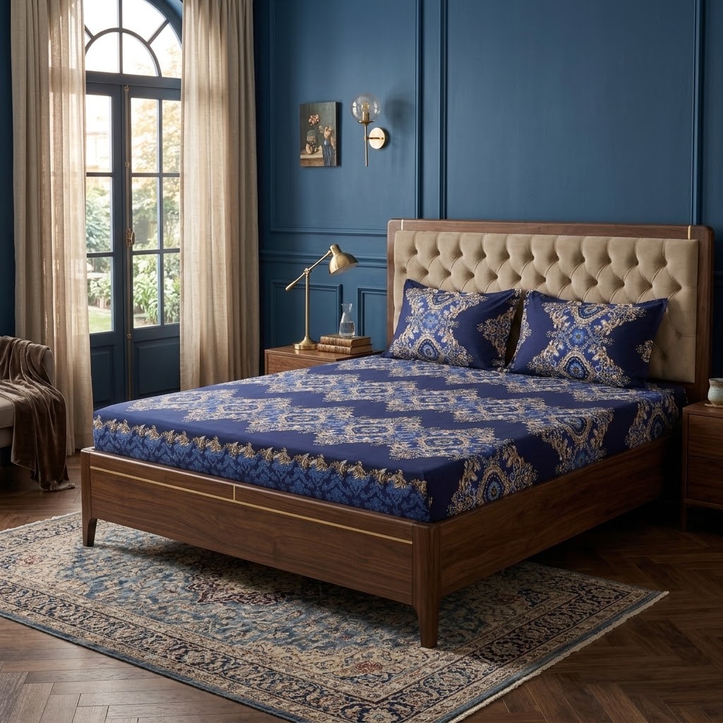3D Crystal Cotton 3-piece Bedsheet Set AY0010062 view 3