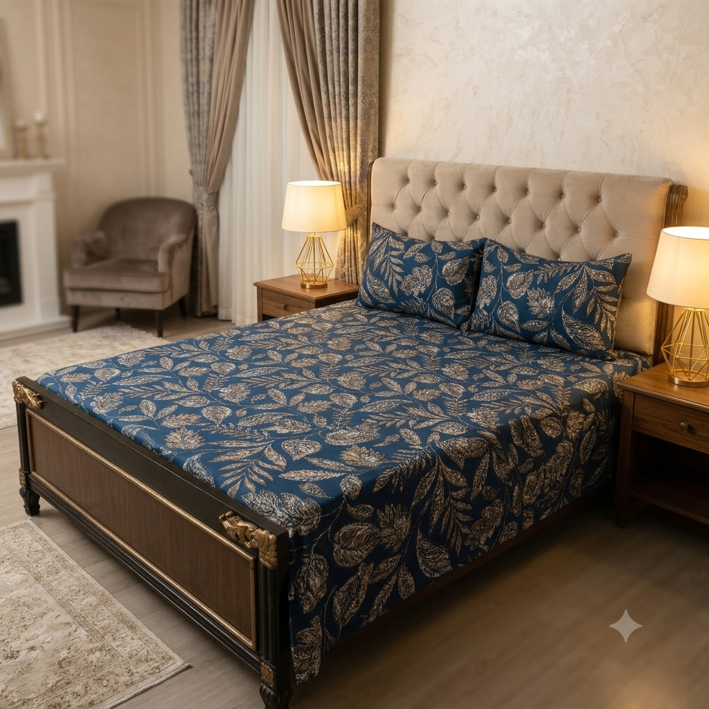 3D Crystal Cotton 3-piece Bedsheet Set AY0010063 view 3