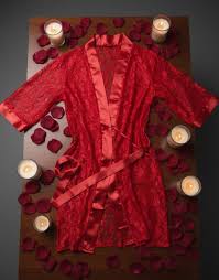 Maroon Net Transparent Gown with Panty - 2 Piece Set (Free Size)