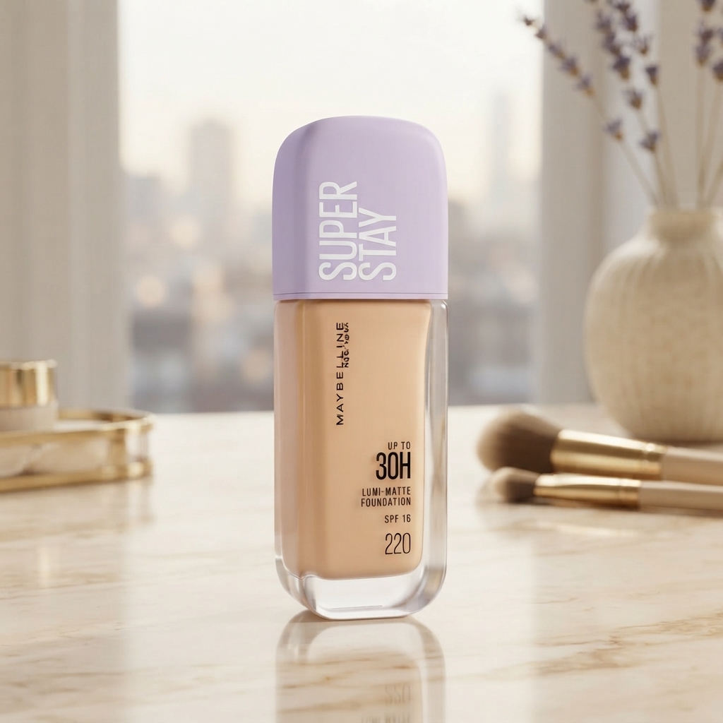 Maybelline Superstay Lumi Matte Foundation 220 - Beauty Accessory Designed For Makeup Application And Daily Skincare Routine view 3