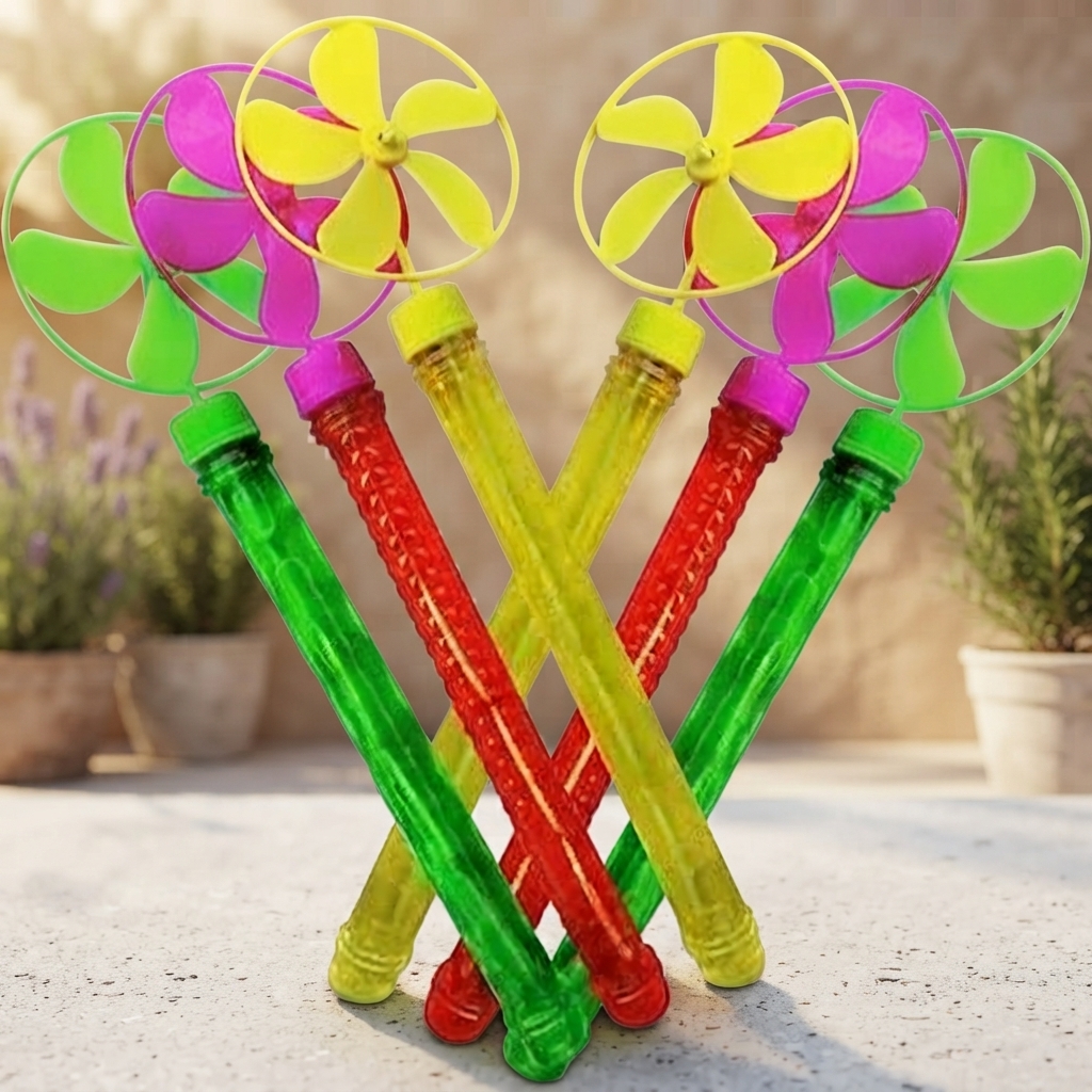 2 In 1 Bubble Fan Stick Fun Outdoor Toy For Kids Colorful Bubble Play With Cooling Fan Function view 2