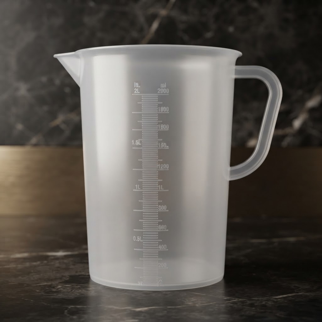 Measuring Jug Plastic 2 Liter 2000ML With Raised Graduations And Ergonomic Handle For Easy Measurement view 3