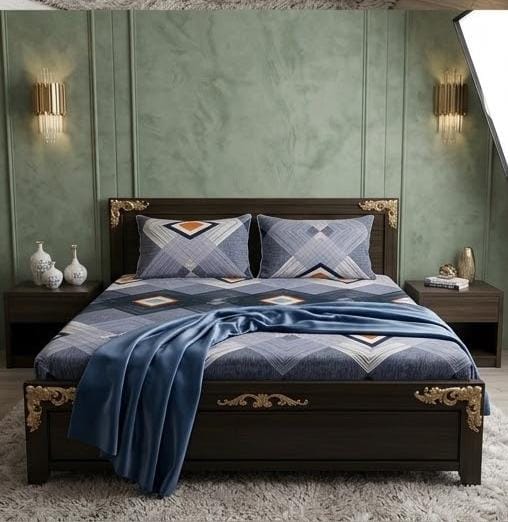 3D Crystal Cotton 3-piece Bedsheet Set AY0010067 view 2