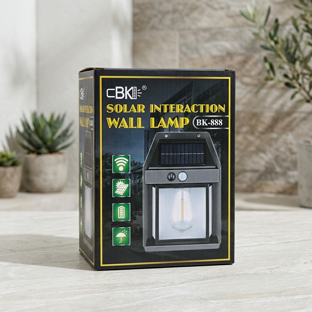 Solar Charge Motion Sensor Solar Waterproof Wall Lamp (Model Bk-888) view 3