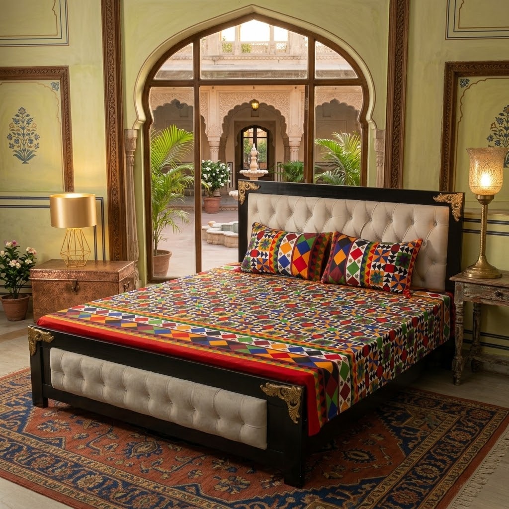 3D Crystal Cotton 3-piece Bedsheet Set AY0010061 view 2