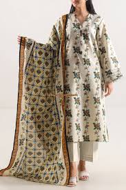 Saya Premium 3-Piece Printed Lawn Suit – Unstitched Summer Collection view 3