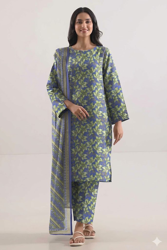 Saya Premium 3-Piece Printed Lawn Suit – Unstitched Summer Collection (saya replica) view 2