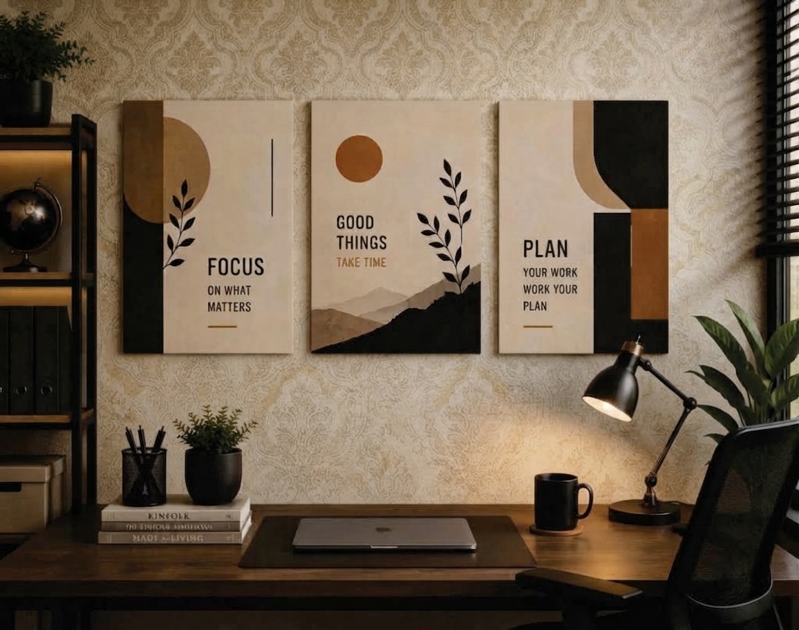 Set of 3 Premium Wall Art Photo Tiles – Home Decor Accessory Designed For Interior Styling - Size: 8x11