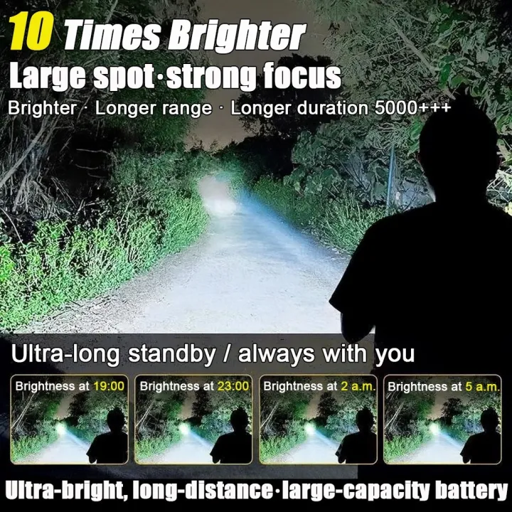 Solar Searchlight flashlight rechargeable heavyduty original flashlight waterproof Search light long range Handheld Flashlight Spotlight Portable Lantern cob light led flashlight heavy duty torch light powerful japan original emergency light torchlight view 3