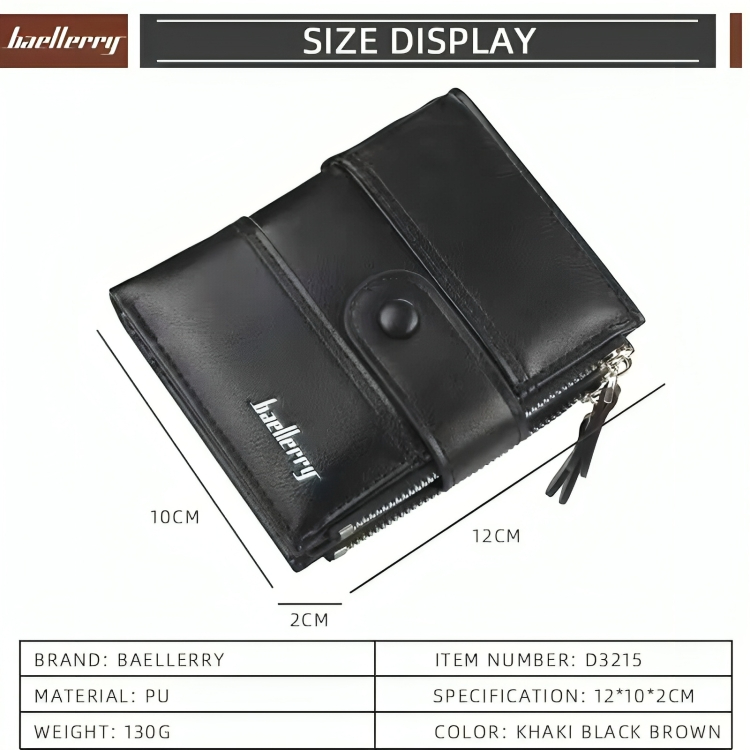 Baellerry Buffalo Leather Wallet Classic Trifold Edition - Buy Online in Pakistan at Zenbu Store (Image 8)