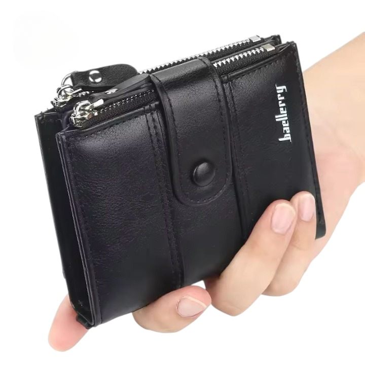 Genuine Baellerry Buffalo Leather Wallet – Classic Trifold Edition view 3