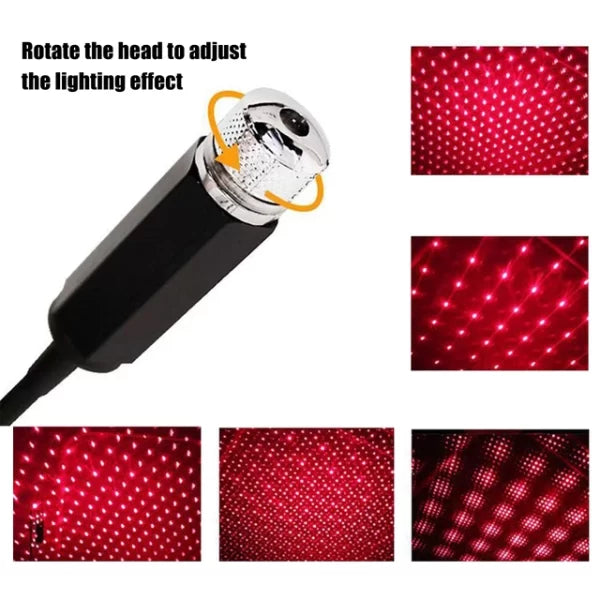 Mini LED Car Roof Star Night Light Projector – Magical Galaxy Ambient Lighting for Car Interior, USB Powered Decorative Starry Sky Lamp view 2