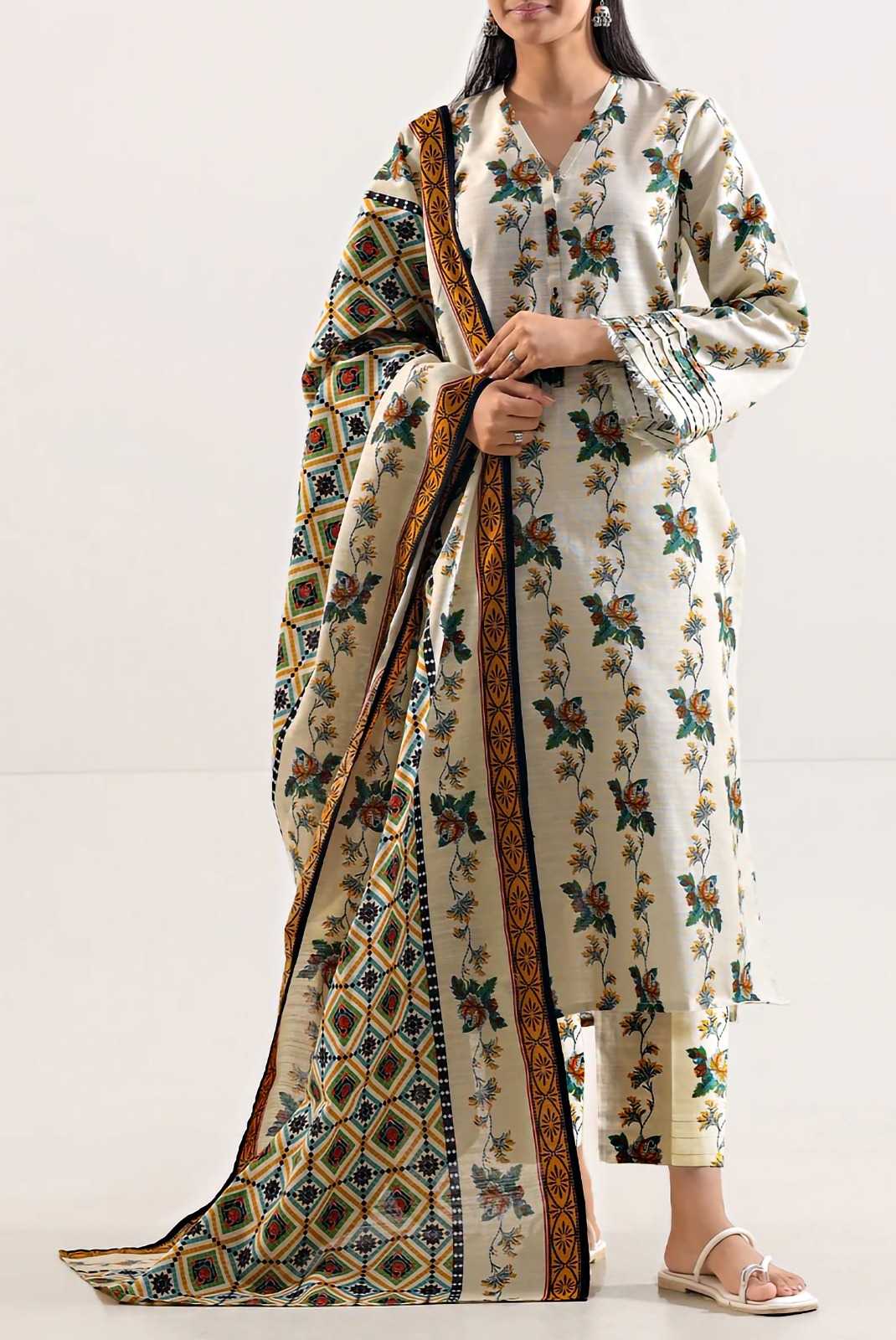 Saya Premium 3-Piece Printed Lawn Suit – Unstitched Summer Collection view 2