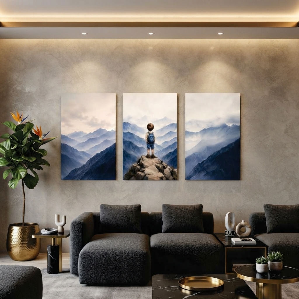 Set of 3 Premium Wall Art Photo Tiles – Modern Home Decor Accessory Designed For Interior - Size: 8x11