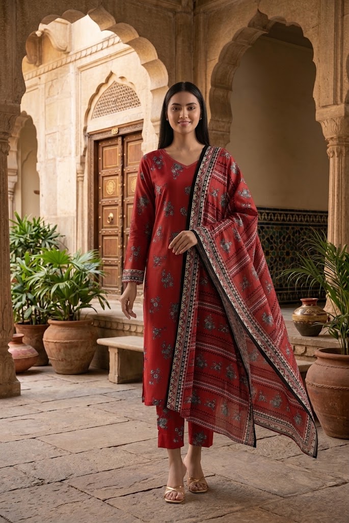 Saya Premium 3-Piece Printed Lawn Suit – Unstitched Summer Collection (saya replica)