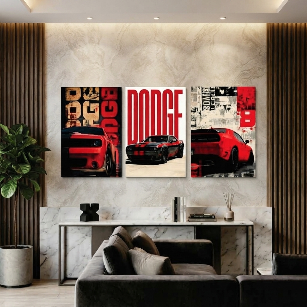 Set of 3 Premium Wall Art Photo Tiles – Home Decor Accessory Designed For Interior Styling And Daily Living Space Routine - Size: 8x11
