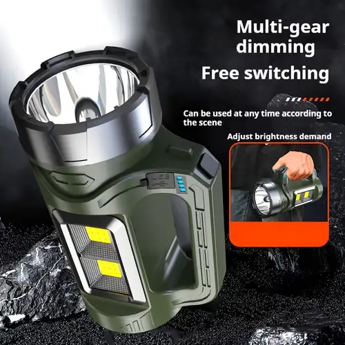 Solar Searchlight flashlight rechargeable heavyduty original flashlight waterproof Search light long range Handheld Flashlight Spotlight Portable Lantern cob light led flashlight heavy duty torch light powerful japan original emergency light torchlight