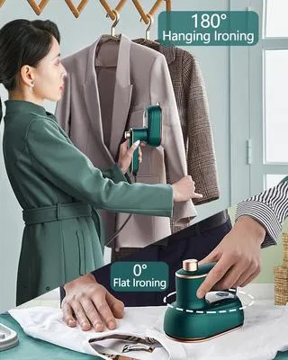 Portable Mini Electric Steam Iron - Handheld Garment Steamer view 2