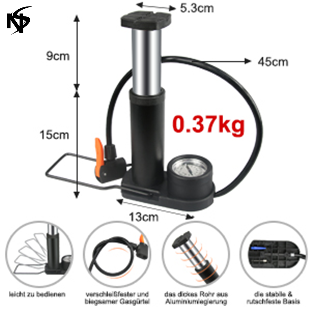 Single Cylinder Foot Air Pump with Pressure Gauge view 3