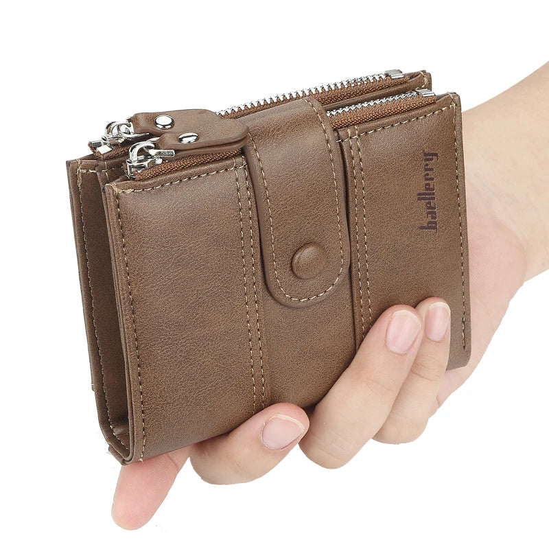 Genuine Baellerry Buffalo Leather Wallet Classic Trifold Edition - Fashion Accessory Designed For Cash Storage And Daily Carry Routine