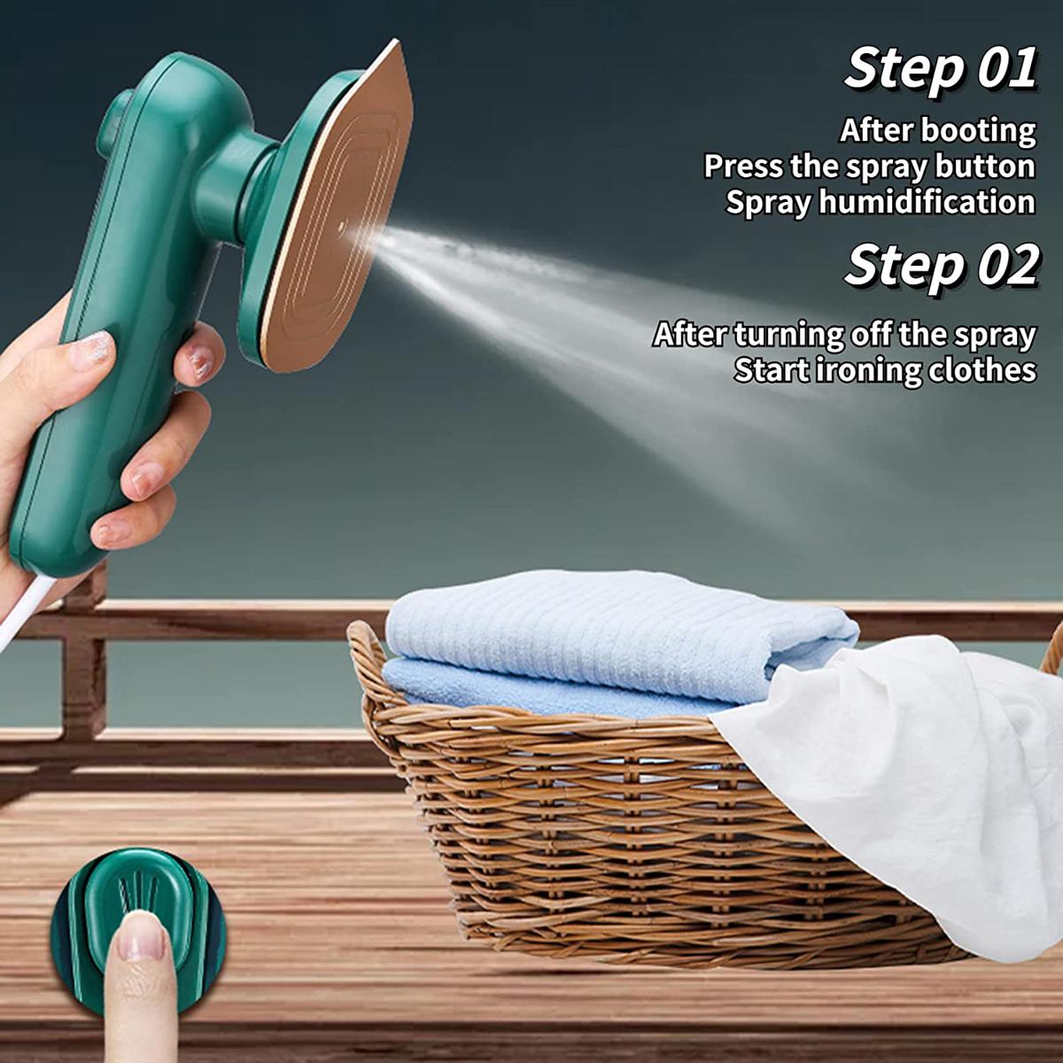 Portable Mini Electric Steam Iron - Handheld Garment Steamer