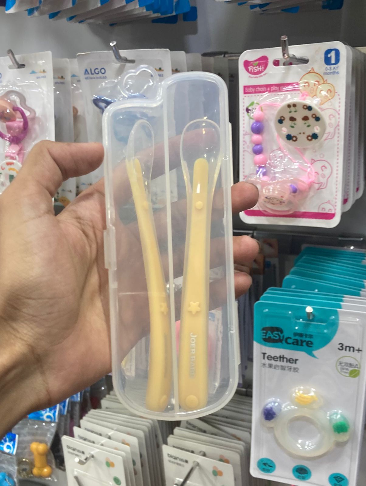 Baby Silicone Feeding Spoon & Fork Set with Hygienic Storage Box | Ultra-Soft Non-Toxic Self Feeding Toddler Utensils | Random Color view 4