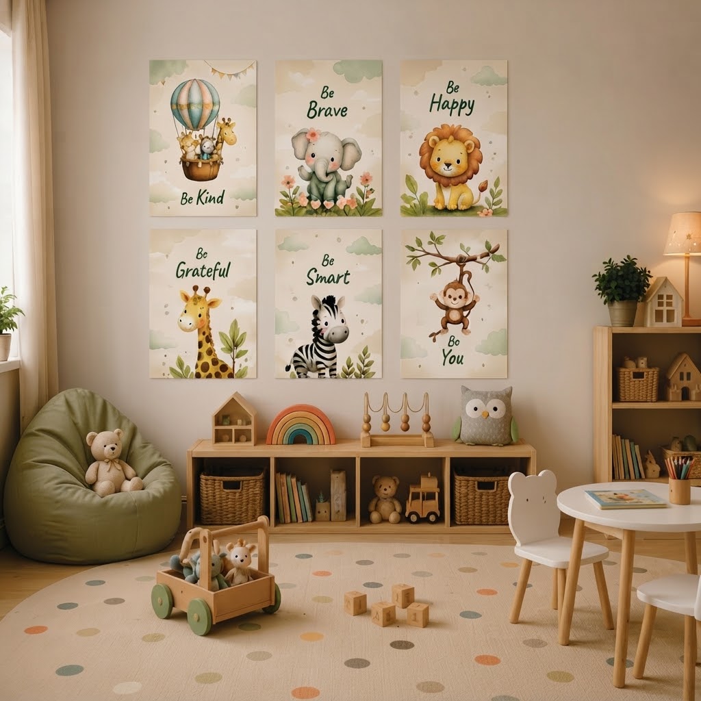 Set Of 6 Premium Wall Art Photo Tiles - Home Decor Accessory Modern Home Decor - Size: 8x11