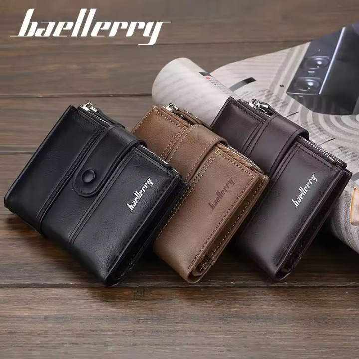 Genuine Baellerry Buffalo Leather Wallet – Classic Trifold Edition view 4