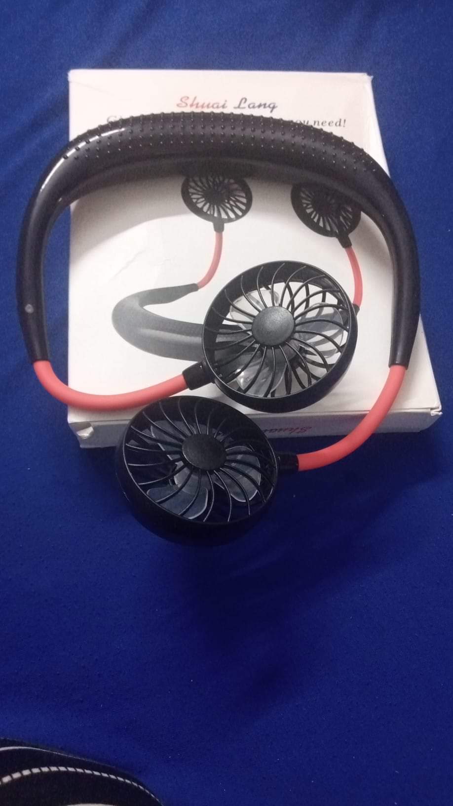 360° Adjustment USB Portable Hands-Free Neck Fan (Random color) view 4