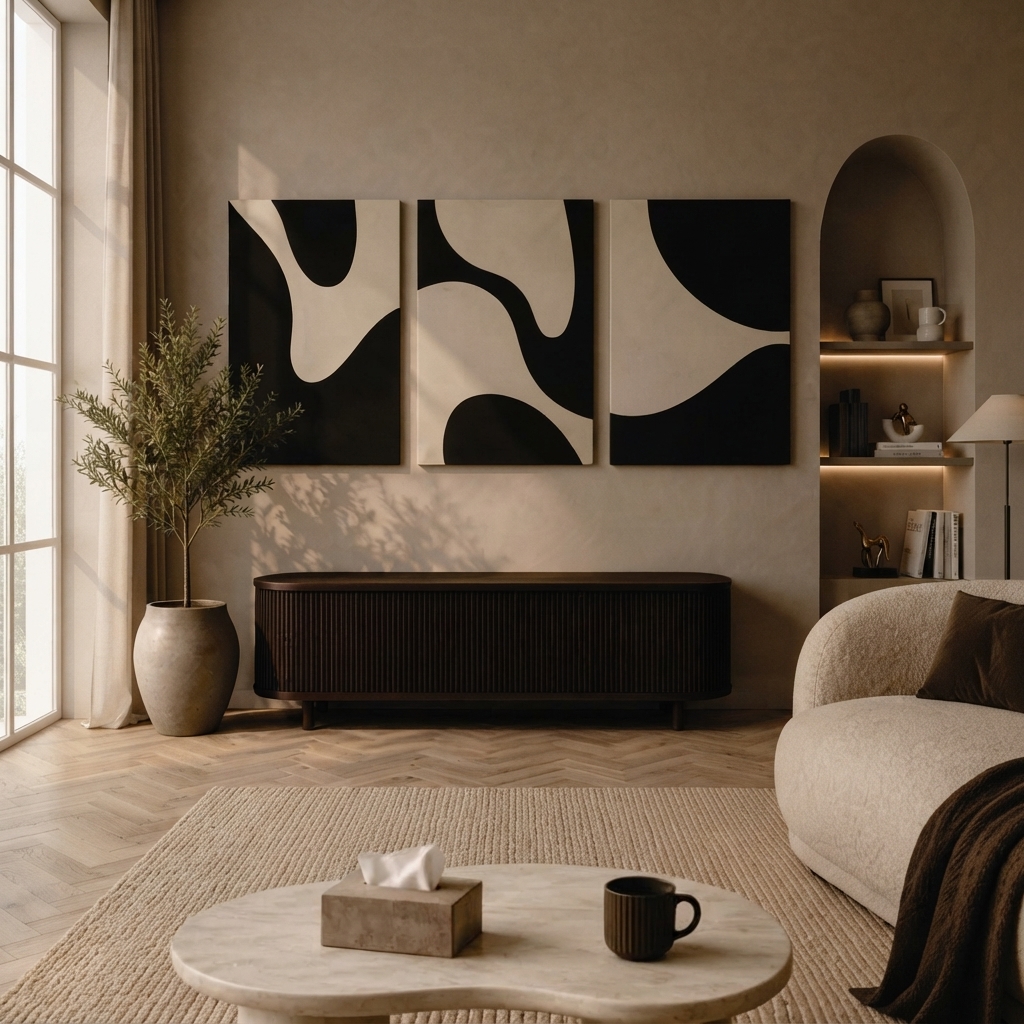 Set of 3 Premium Wall Art Photo Tiles – Modern Home Decor Accessory Designed For Interior Styling - Size: 8x11