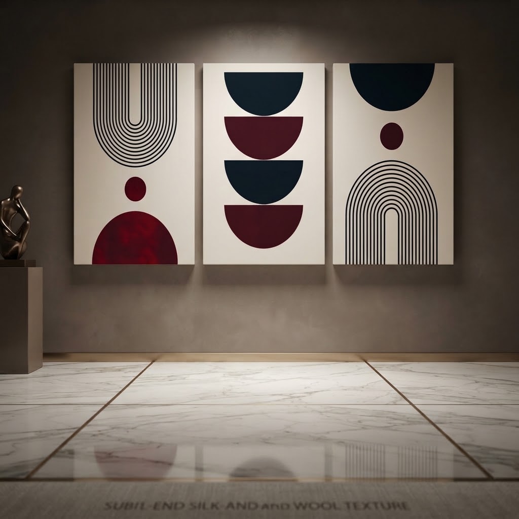 Set of 3 Premium Wall Art Photo Tiles – Modern Home Decor Sets 8x11 view 3