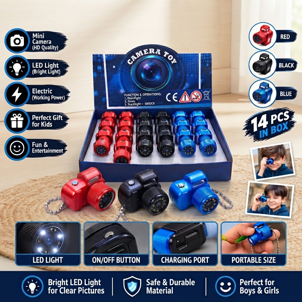 Mini Camera Toy With LED Light - Play Accessory Designed For Entertainment And Daily Activity Routine view 2