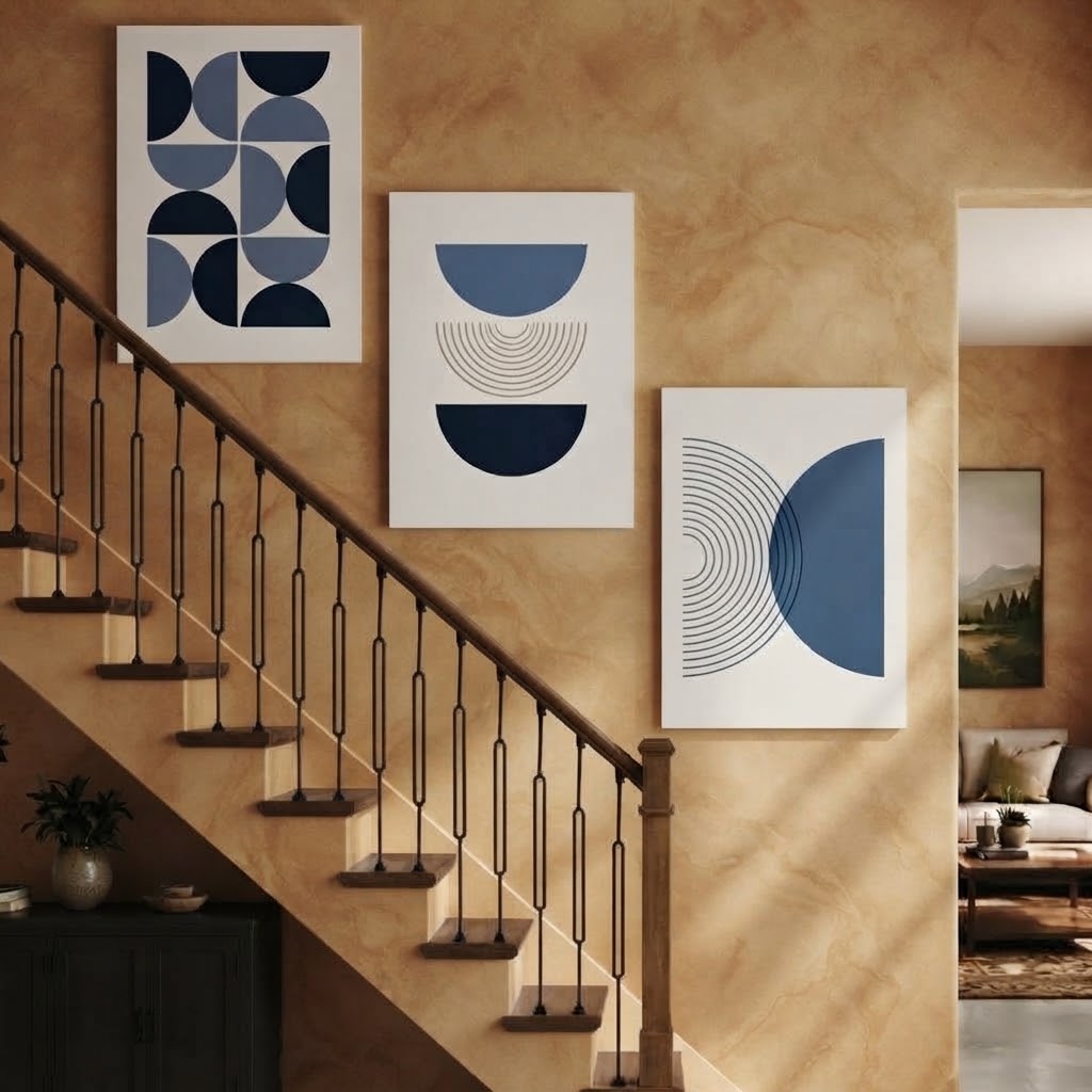 Set of 3 Premium Wall Art Photo Tiles – Modern Home Decor Sets 8x11 view 3