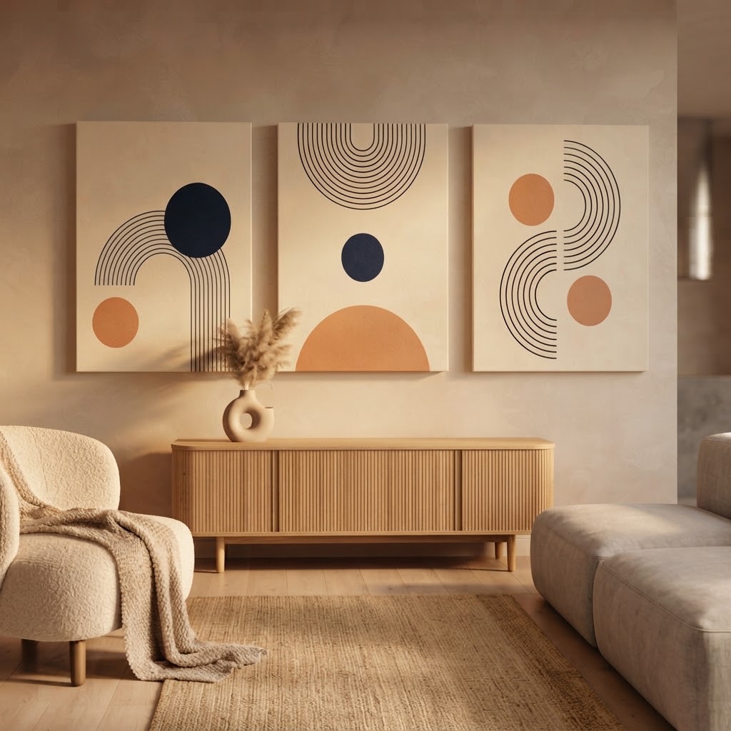 Set of 3 Premium Wall Art Photo Tiles – Modern Home Decor Sets 8x11