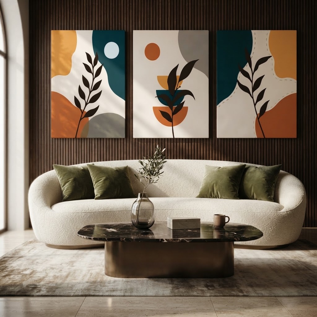 Set of 3 Premium Wall Art Photo Tiles – Modern Home Decor Sets 8x11 view 3