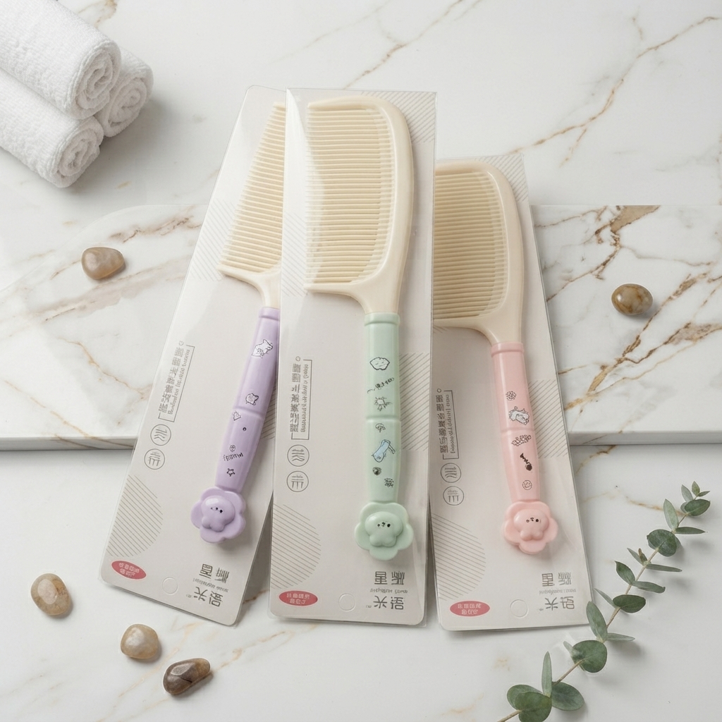 Cute Flower Design Hair Comb - Grooming Accessory Designed For Hair Styling And Daily Maintenance Routine (Random Color & Design) view 2