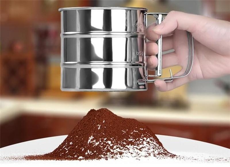 Stainless Steel Flour Sifter Cup Perfect for Sifting Flour Cocoa Powder view 2