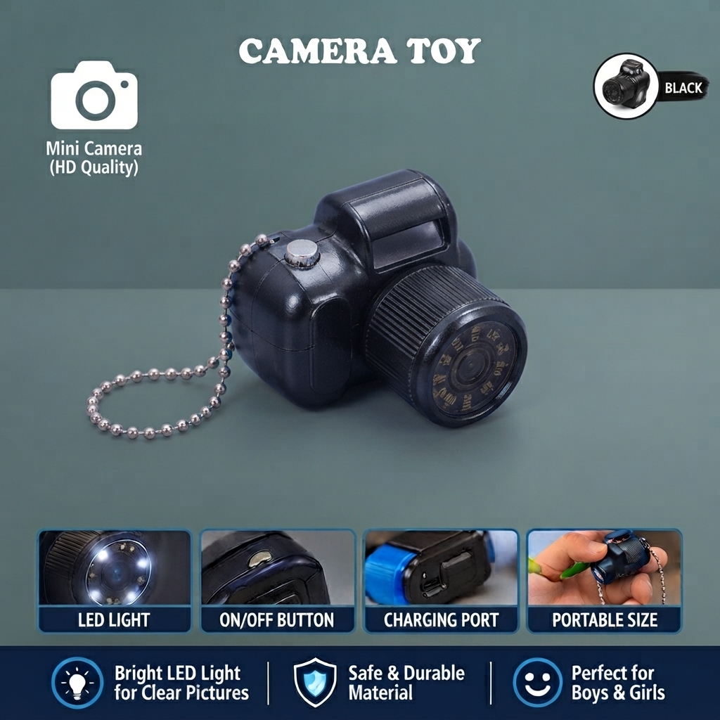 Mini Camera Toy With LED Light - Play Accessory Designed For Entertainment And Daily Activity Routine view 5