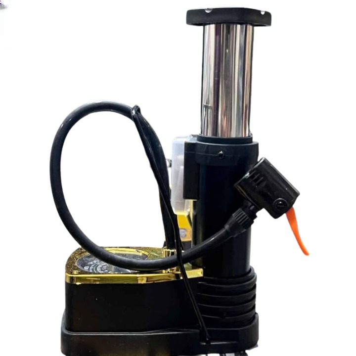High Pressure Foot Air Pump With Pressure Gauge Golden - Utility Accessory Designed For Inflation And Daily Equipment Maintenance Routine view 2