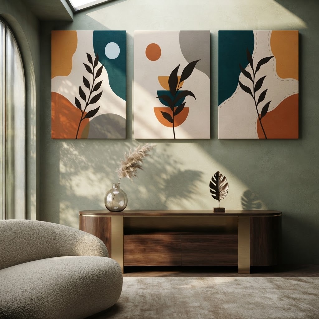 Set of 3 Premium Wall Art Photo Tiles – Modern Home Decor Sets 8x11