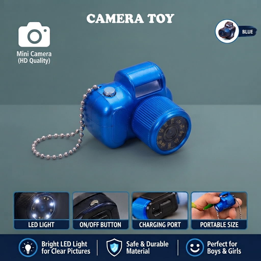 Mini Camera Toy With LED Light - Play Accessory Designed For Entertainment And Daily Activity Routine view 4