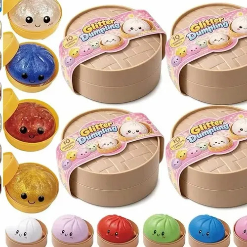 Squeeze Toys Box Dumpling Squishy Rising Stress Ball | Soft Desk Stress Relief for Office Home Relaxation view 4