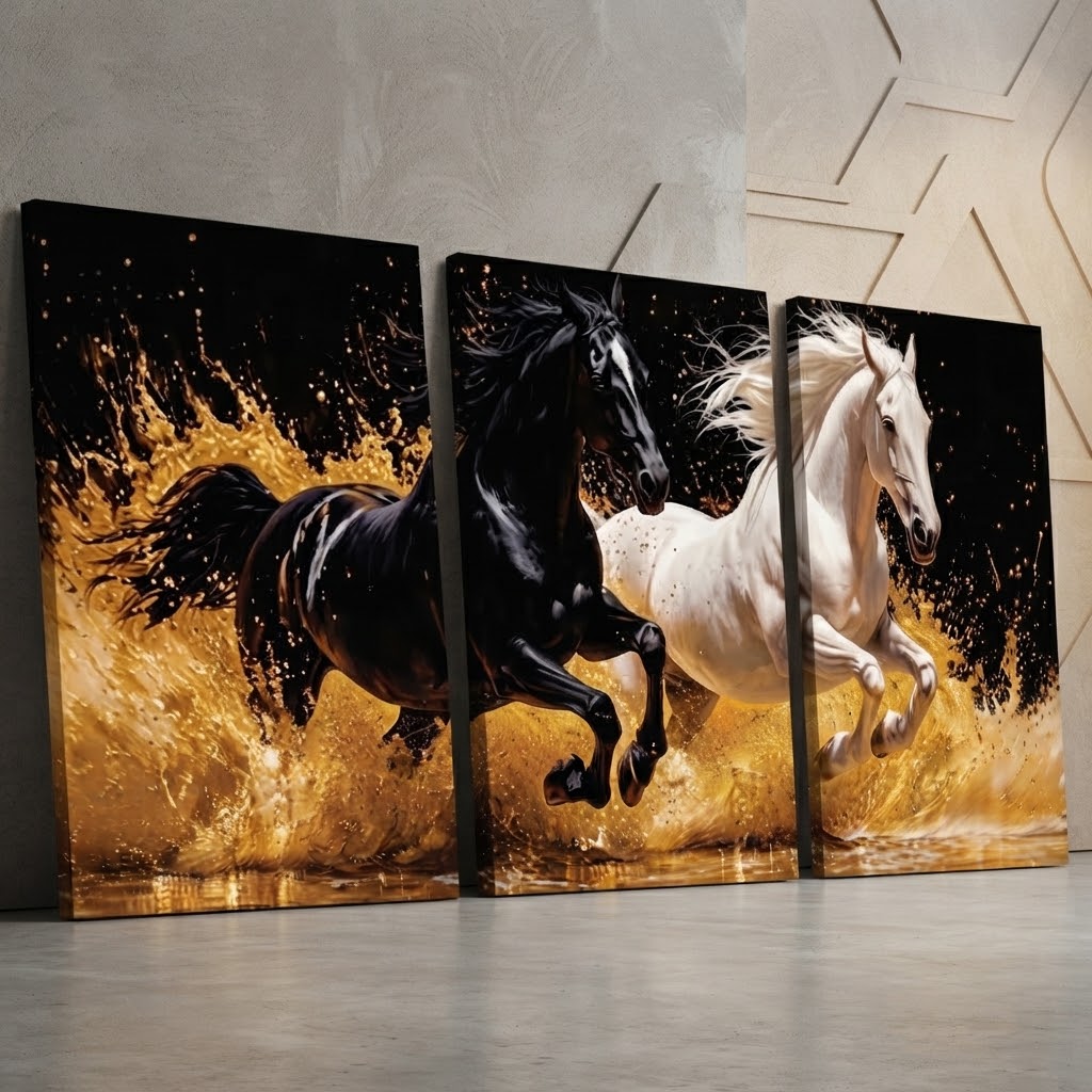 Set of 3 Premium Wall Art Photo Tiles – Modern Home Decor Sets 8x11 view 2