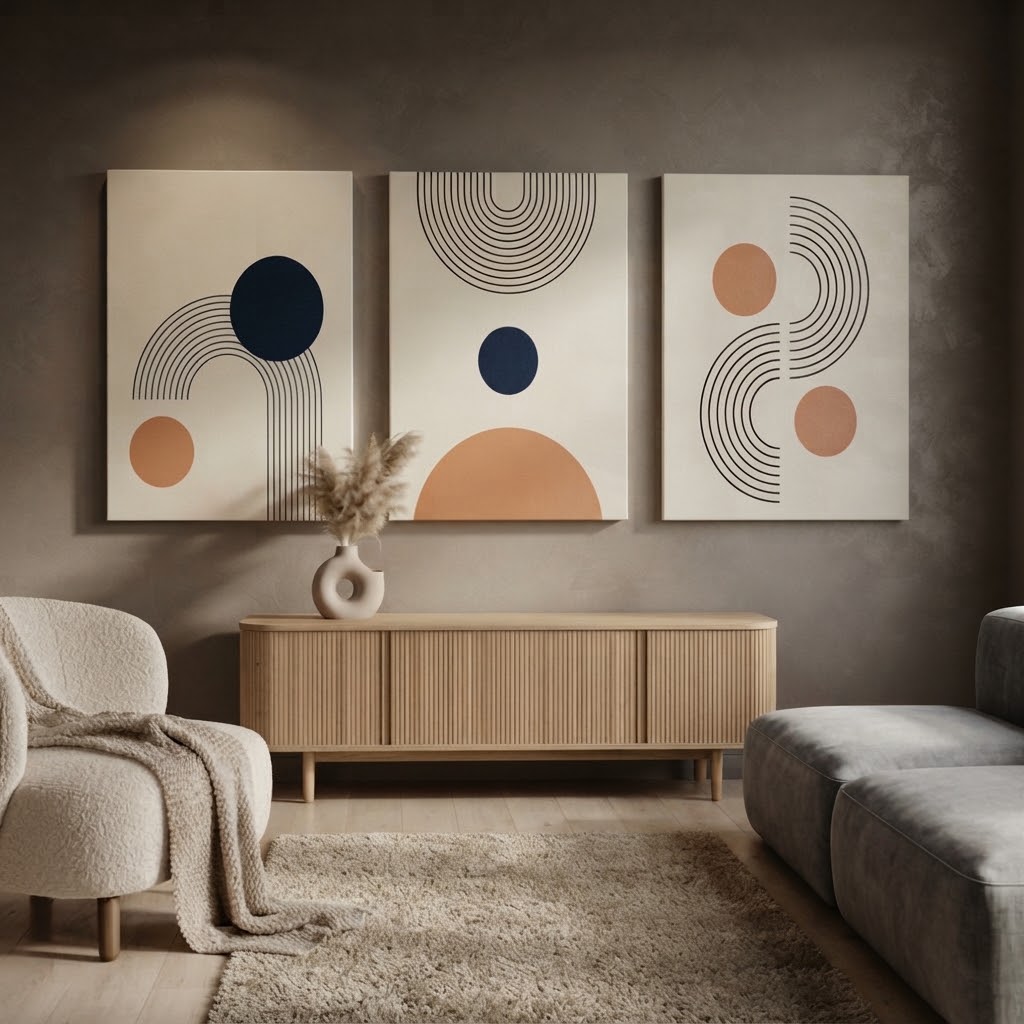 Set of 3 Premium Wall Art Photo Tiles – Modern Home Decor Sets 8x11 view 2