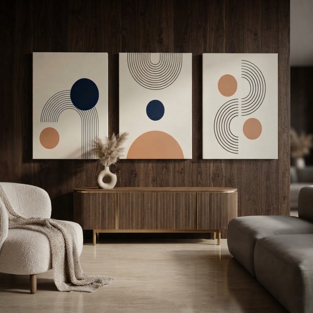 Set of 3 Premium Wall Art Photo Tiles – Modern Home Decor Sets 8x11 view 3
