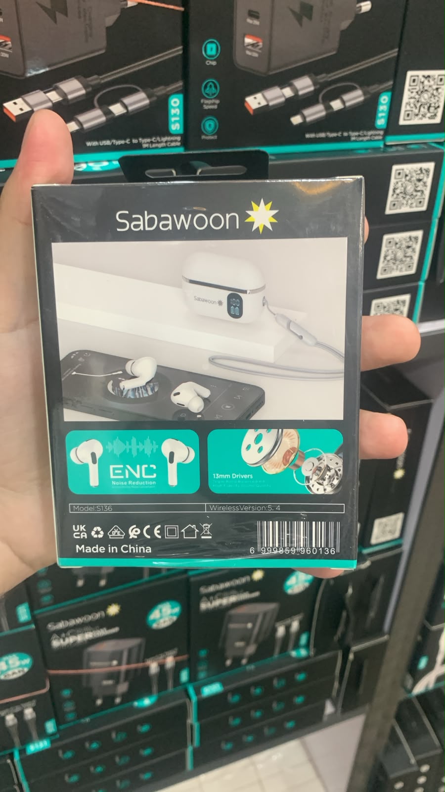 Sabawoon ST36 TWS Wireless Earbuds Bluetooth 5.4 with ENC & Digital Display view 4