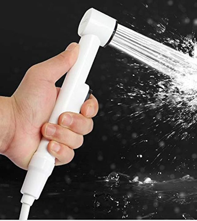 White Plastic Bidet Shower Set – Lightweight Handheld Bathroom Shattaf view 2