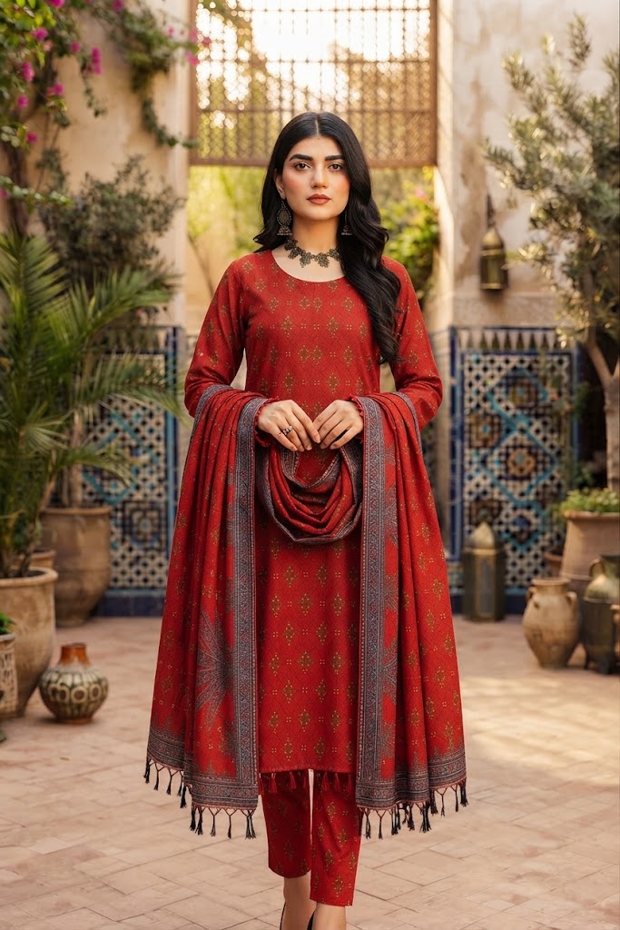 SALIM Design-03 3 Piece Printed Lawn Suit view 2