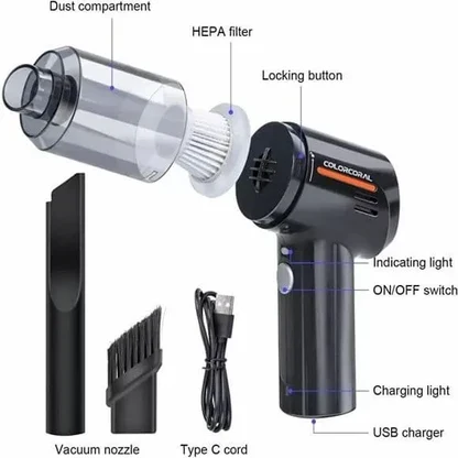 3-in-1 Portable Cordless Vacuum Cleaner | Compact Handheld Dust Cleaner view 4