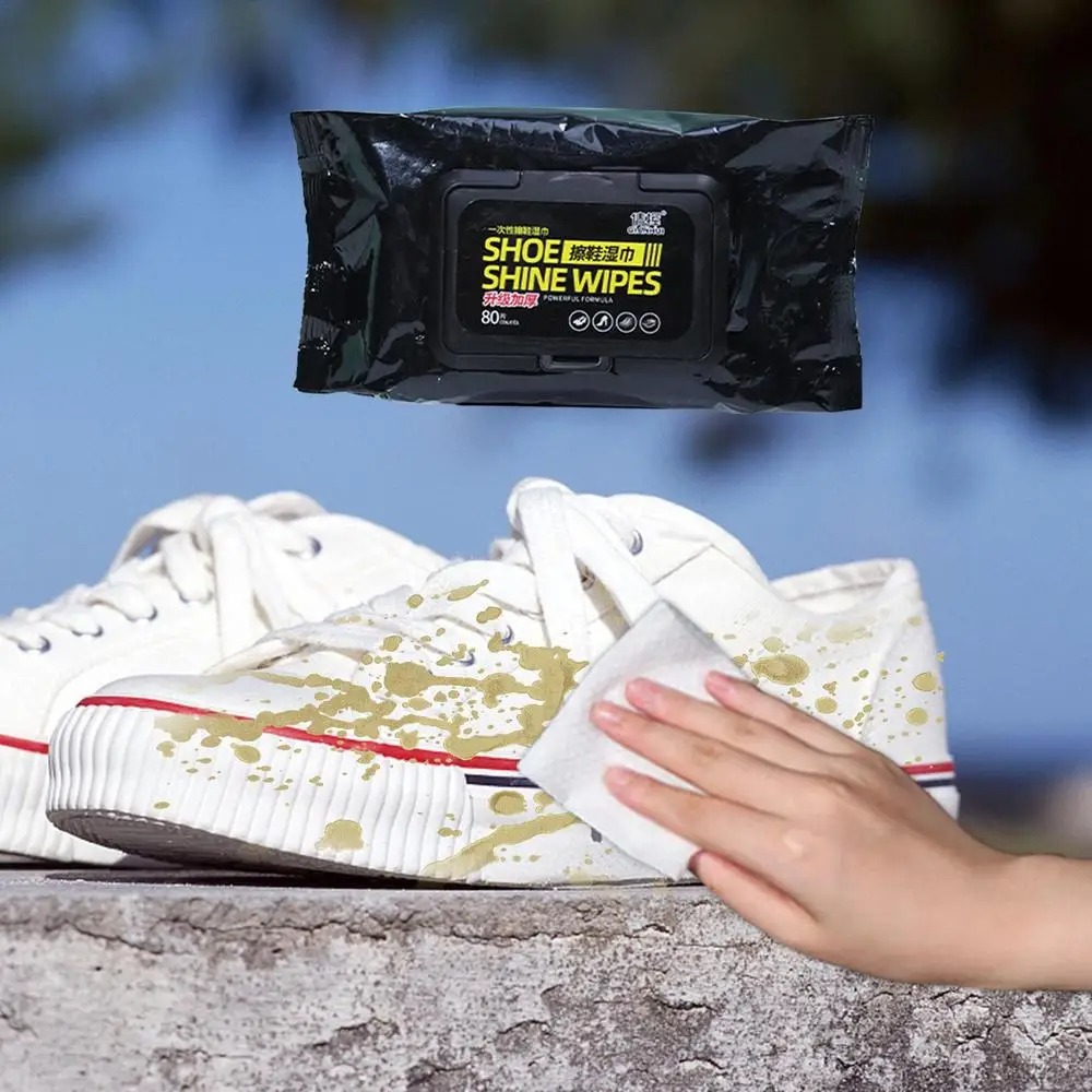 Qianhui Shoe Shine Wipes (80 Series) - Quick Cleaning Wet Wipes